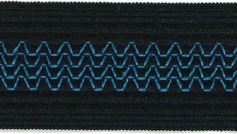 4 Band Sound Wave Knit (Black/Royal Blue)